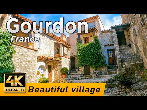 Gourdon, France - A Little Architectural Beautiful Village | Walking Tour 4k