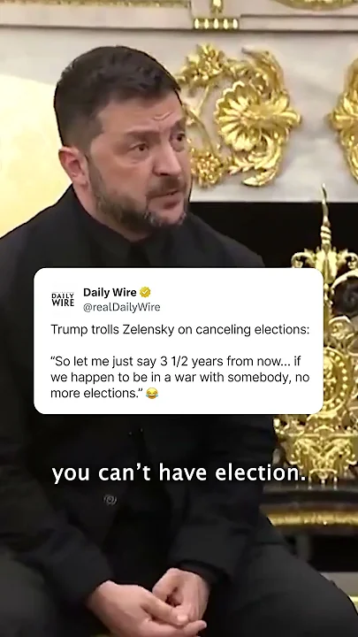 Trump Trolls Zelensky About Canceling Elections