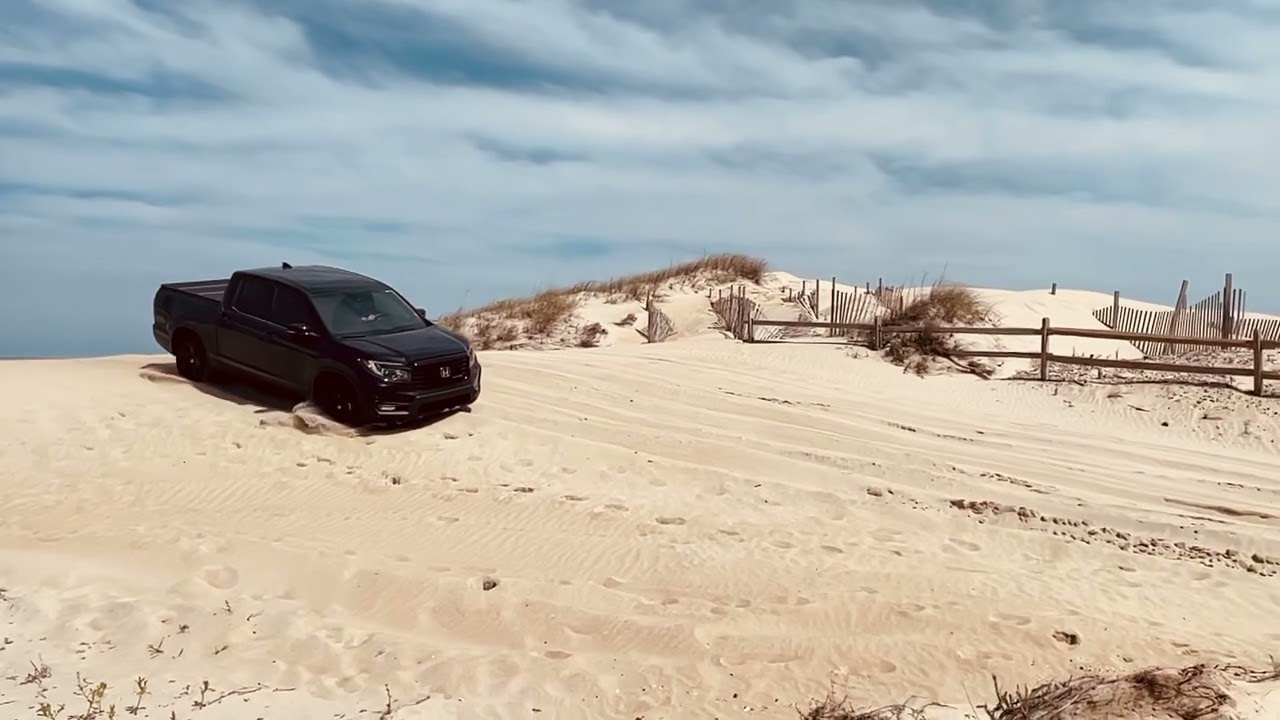 Sand Mode!  2021 Ridgeline Black Edition, sand dunes, Carova, NC