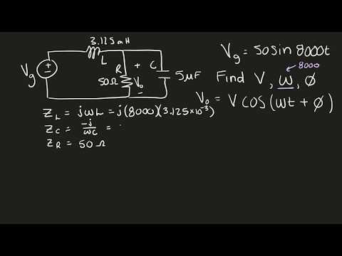 AC Steady State with Phasors - Example Problem 1