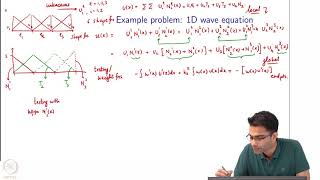 1D Finite Element Method : 1D Wave Equation: Basis and testing functions