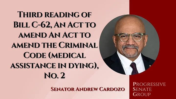 Senator Cardozo speaks at third reading of Bill C-62 - February 28, 2024 (English feed)
