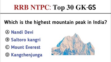 RRB NTPC gk gs | top 30 GK Questions for RRB NTPC | general knowledge | GK for railway exam