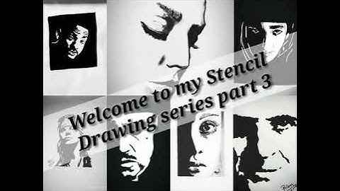 Stencil drawing series part 3 ||stencil portrait|| Stencil art ||Monochrome drawing