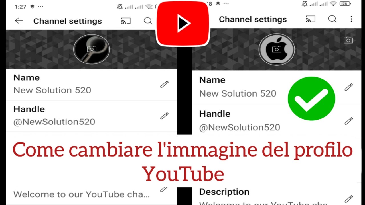 Come cambiare l'immagine del profilo YouTube su Android e iOS 2024 ...