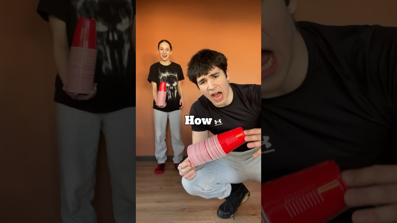 How Many Red Cups Will Hold Up My Little Sister? 🤔 