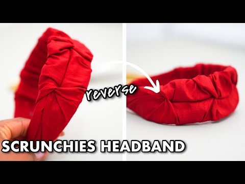 DIY reverse ruffled, scrunchie headband: With pretty tucks!