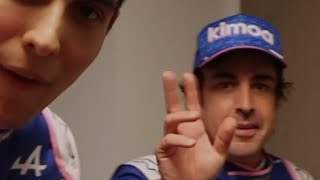 FERNANDO ALONSO AND ESTEBAN OCON FUNNY INTERVIEW - ALPINE F1 TEAM 🏎️🔥🦖