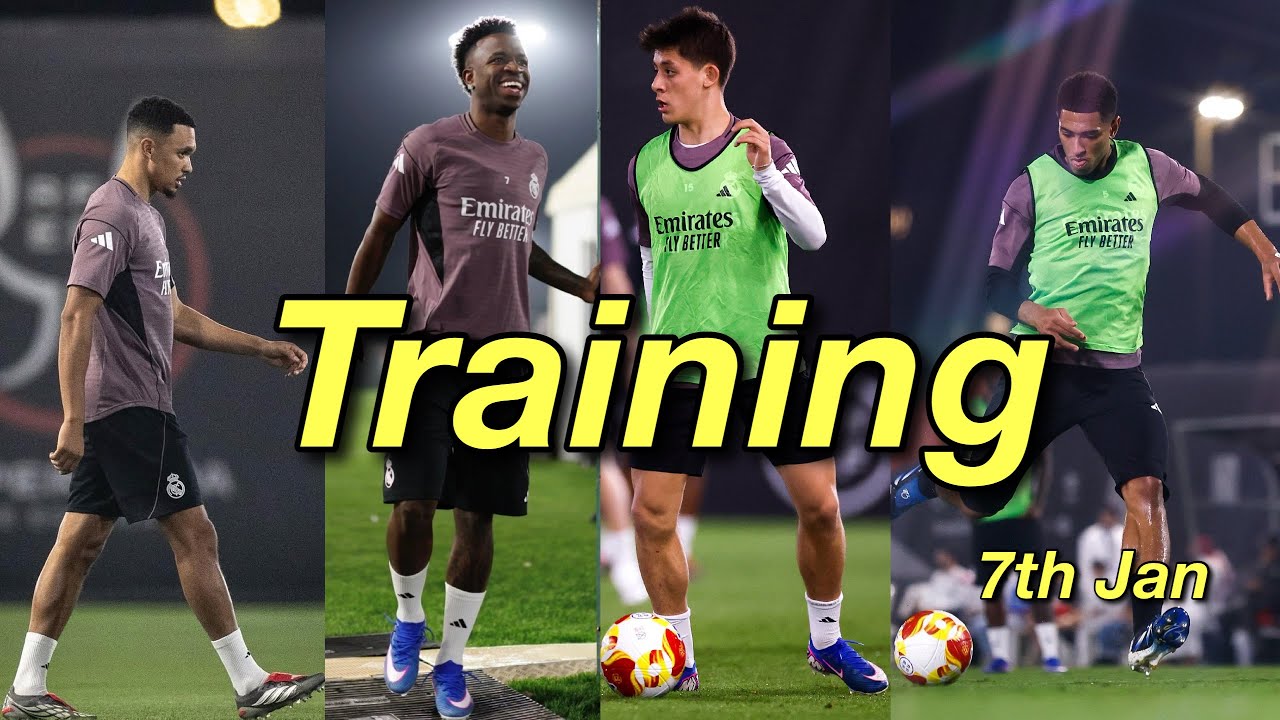 Тренировка «Реала», 7 января: Арда Гюлер, Вини-младший, Джуд | Заключительная сессия перед матчем...