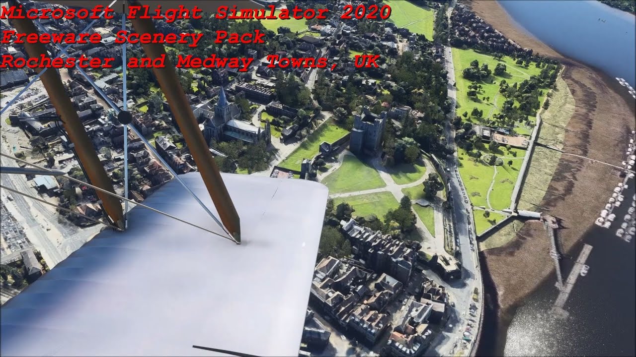Microsoft Flight Simulator 2020 Freeware Scenery Pack - Rochester and the Medway Towns, England