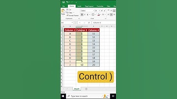 How to HIDE COLUMNS In Excel Using Shortcut #shorts