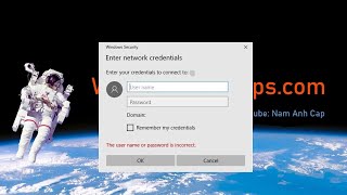 how to fix enter network credentials error on windows 10 | cara mengatasi enter network credentials