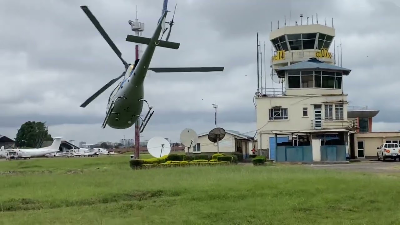 Perfect Helicopter Take Off (Wilson Airport, Nairobi)