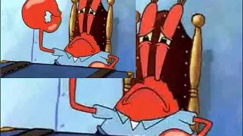 mr.krabs plays the worlds smallest violin