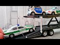 Diecast Police Cars being carried by the Truck