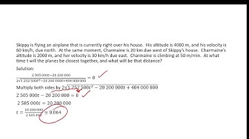 Grade 12 Calculus and Vectors Lesson 3.020 Example 11 Minimize Distance in three dimensions