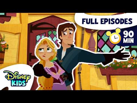 Rapunzel's Tangled Adventure Marathon 👱‍♀️🌸 | 4 Full Episodes! | @disneykids