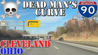 I-90 - Dead Man's Curve - Cleveland - Ohio - 4K Infrastructure Drive