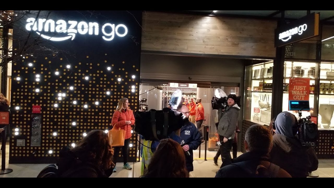 Amazon Go: lines form in Seattle to try checkout-free shopping