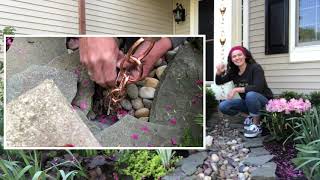 Installing a Rain Chain and Dry Creek Bed | Here She Grows