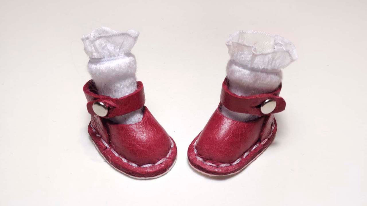 Мастер-класс кукольная обувь своими руками.Туфельки из натуральной кожи. Ч2