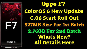 Oppo F7 Coloros 6 New Update C.06 Version Start Rolling Out|Coloros 6 Update For Oppo F7 Is Here|
