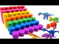 핑크퐁, 아기상어, 공룡메카드, 타이니소어 / 무지개 계단 만들기 놀이