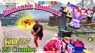 Romantic Moments - Uzi🌹 KD/27 - 23 Combo 😱 Pubg Mobile