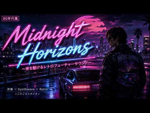 『Midnight Horizons ～夜を駆けるレトロフューチャーサウンド～』#synthwave  #retrowave  #nightdrive  #retrofuture  #ごろごろスタジオ