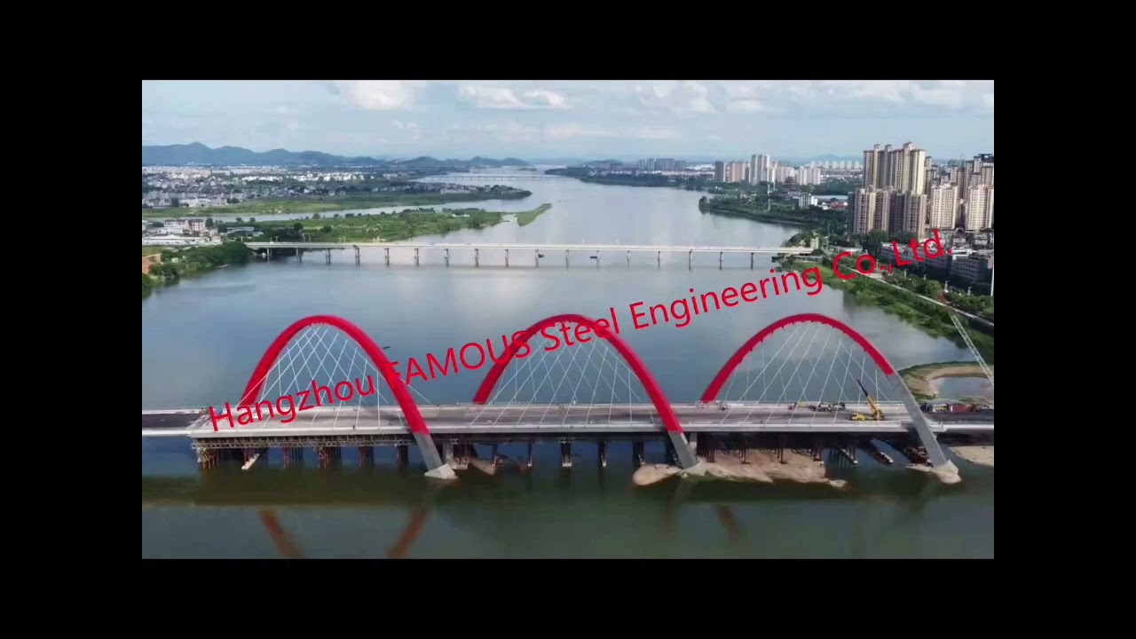 Prefabricated Metal Bridge Construction Tied Arch Bridge Suspension Steel Bridge project