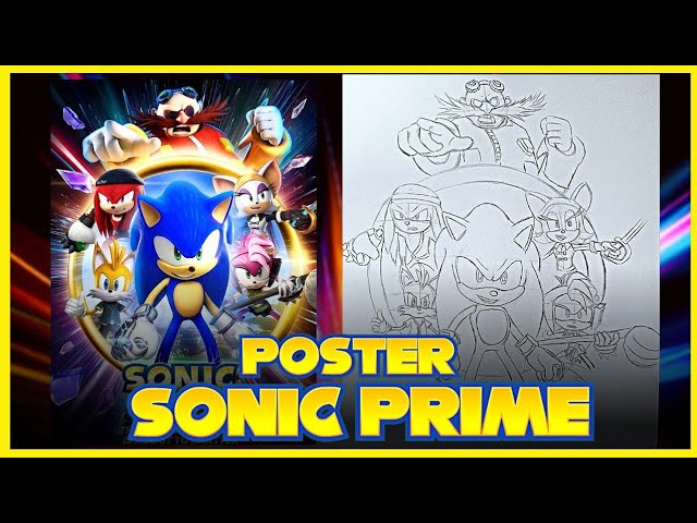 Como DESENHAR o SONIC PRIME - Como DIBUJAR a SONIC PRIME - Sonic the  Hedgehog 