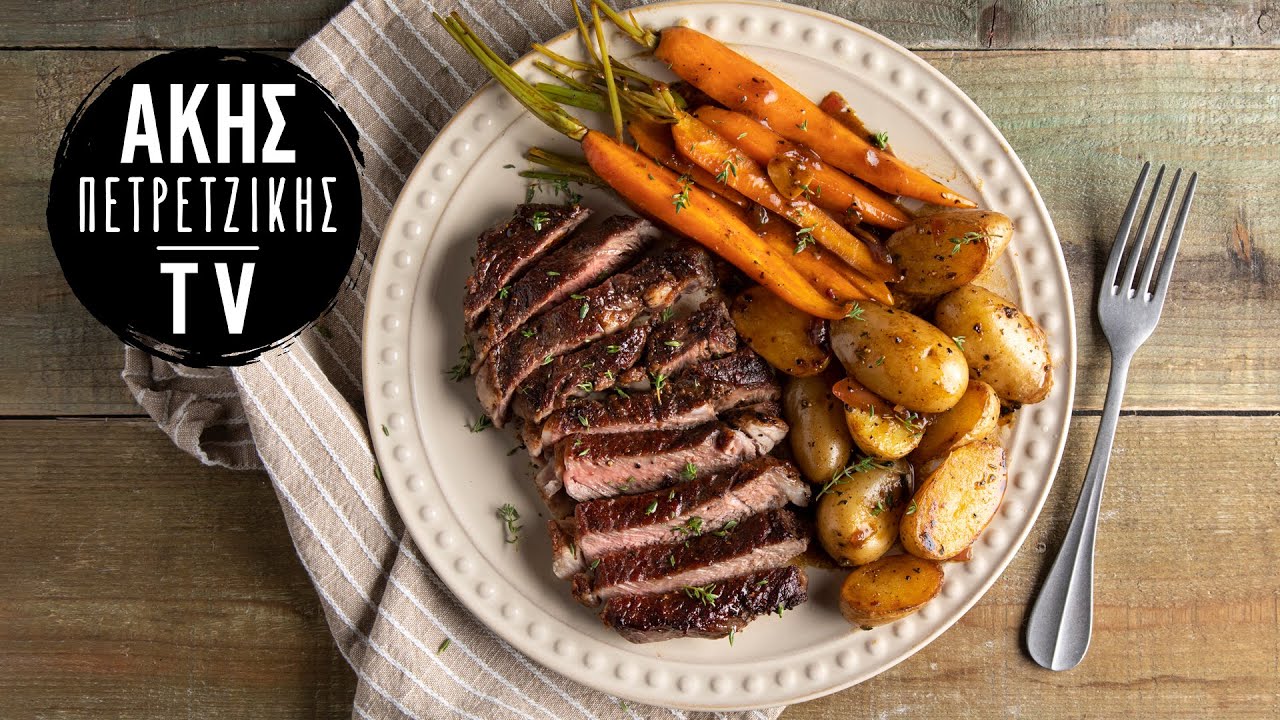 Μοσχαρίσιο Ribeye με Γλυκόξινη Σάλτσα Επ. 01 | Kitchen Lab TV | Άκης Πετρετζίκης TV