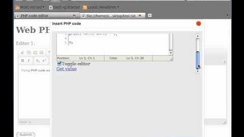 WYSIWYG web PHP editor - Initial prototype