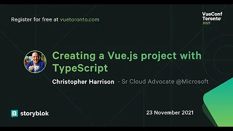 Creating a Vue js project with TypeScript by Chris...