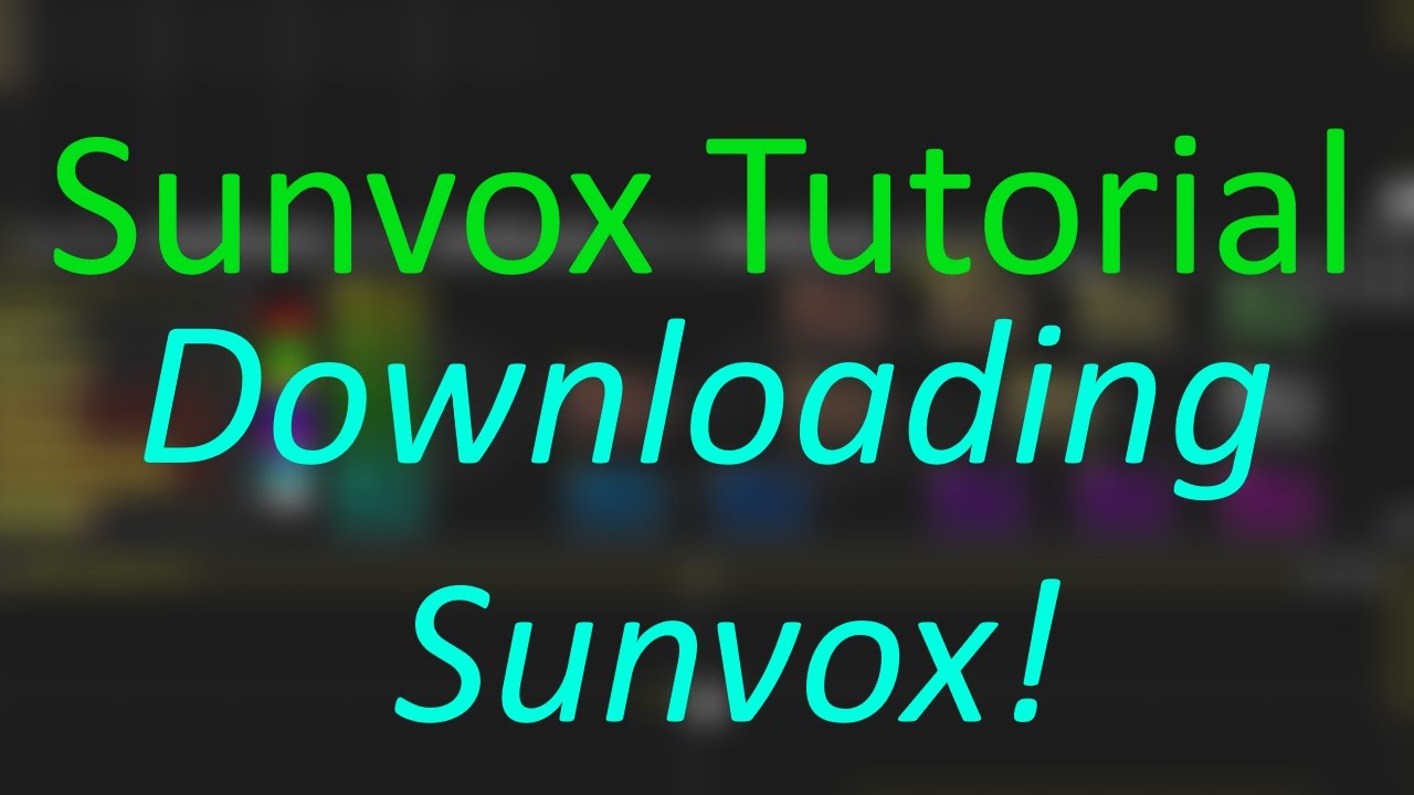 sunvox cant hear