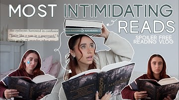 reading the tbr books i’m most *SCARED* of (spoiler free reading vlog)