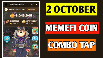 memeFi Daily Combo 2 October | memeFi Secret Code Today 2 October
