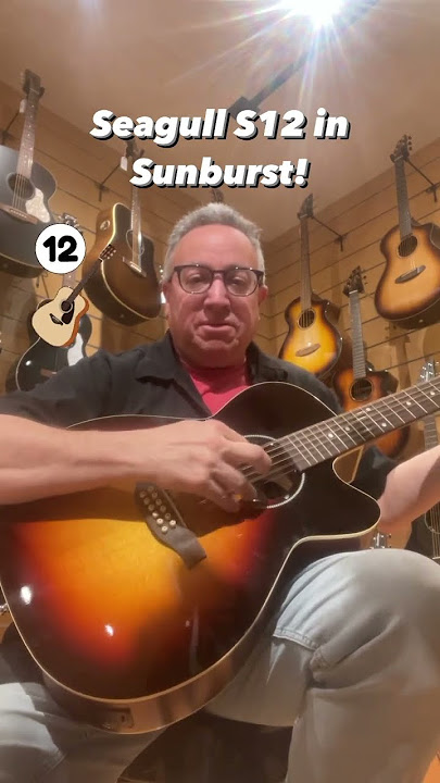 Seagull S12 12 string acoustic guitar in Sunburst! #guitar #12stringguitar #shorts