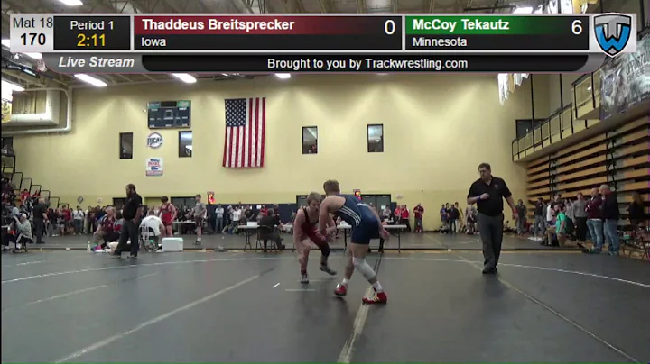 1094 Junior Men 170 Thaddeus Breitsprecker Iowa vs...