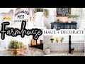 FARMHOUSE DECOR HAUL + DECORATE #WITHME | DECORATING IDEAS