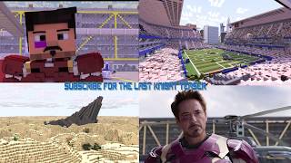Minecraft Captain America Civil War Airport Scene Side by side comparation