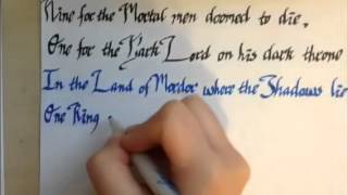 Lord of the Rings Calligraphy Timelapse