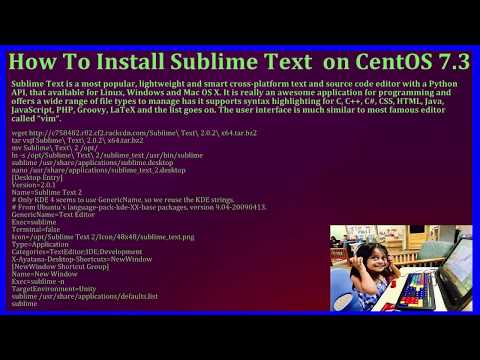 How To Install Sublime Text  on CentOS 7.3