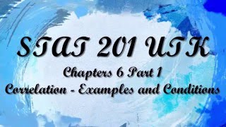 Chapter 6 Part 1 - Correlation and Examples