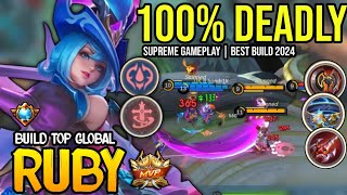 RUBY BEST BUILD 2024 | BUILD TOP GLOBAL RUBY GAMEPLAY | MOBILE LEGENDS✓