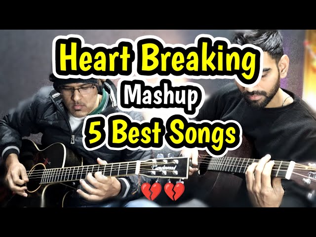 Heart Breaking Mashup 💔 - 5 Best Songs - Easy Chords Mashup Beginners - Valentine 2024  @sagarroy class=