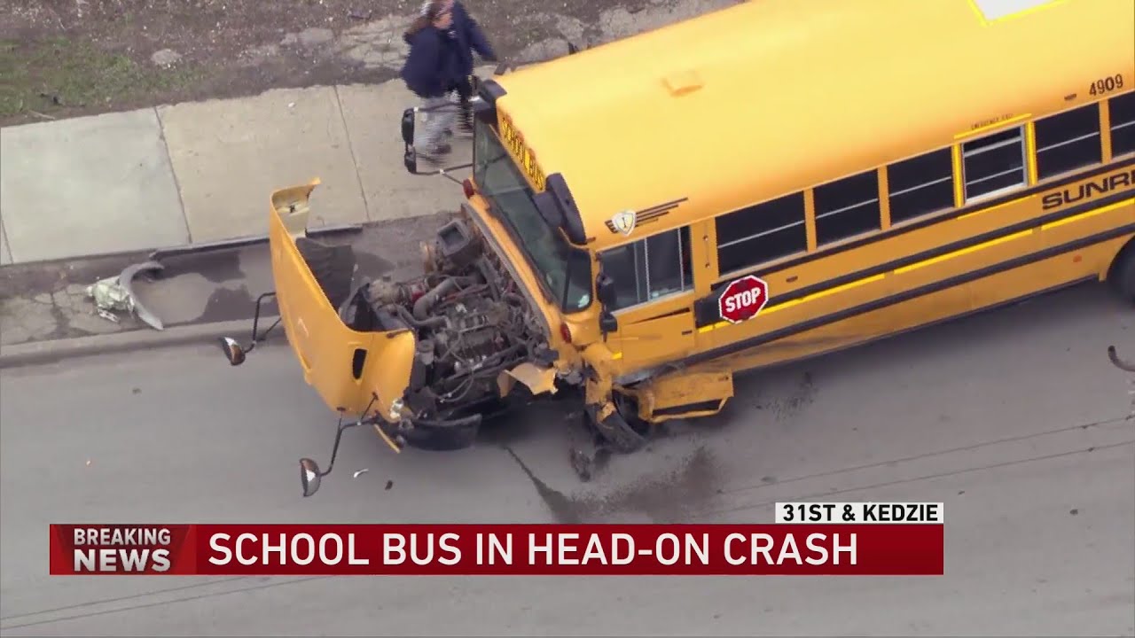 Several hospitalized after crash involving school bus - YouTube