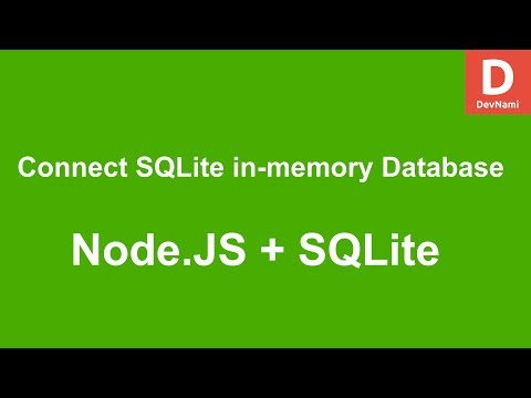 Node.JS How to Connect SQLite in-memory Database