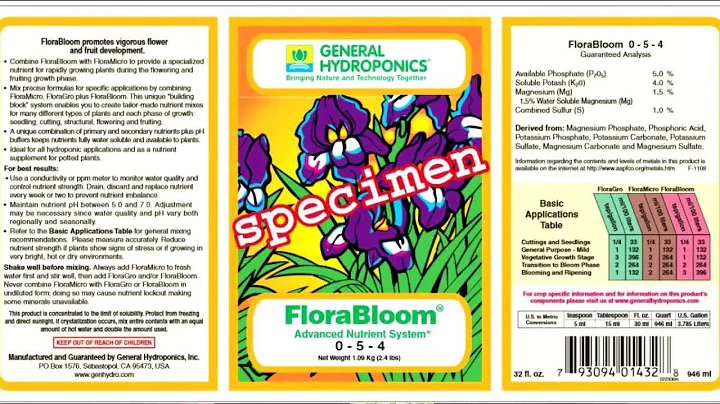 General Hydroponics Flora Bloom