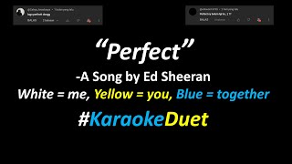 Ed Sheeran - Perfect Karaoke Duet Version Sing With Me Female Key